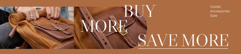 Designvorlage Stylish Leather Bag Sale Offer für Ebay Store Billboard
