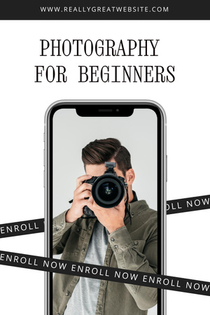Photography for Beginners Course Ad Pinterest tervezősablon