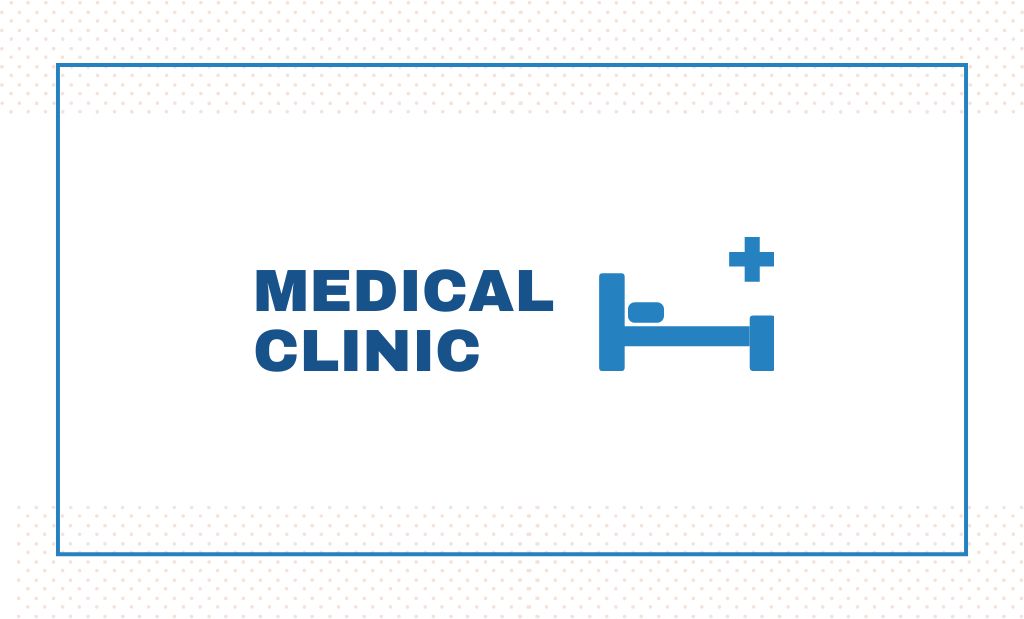 Plantilla de diseño de Medical Clinic Ad with Photo of Experienced Doctor Business Card 91x55mm 