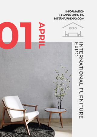 Template di design Furniture Expo Ad with Modern Interior Invitation