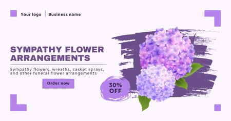 Plantilla de diseño de Arreglos florales de condolencia a precio más bajo Facebook AD 