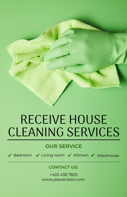 Home and Living Cleaning Flyer 5.5x8.5in tervezősablon