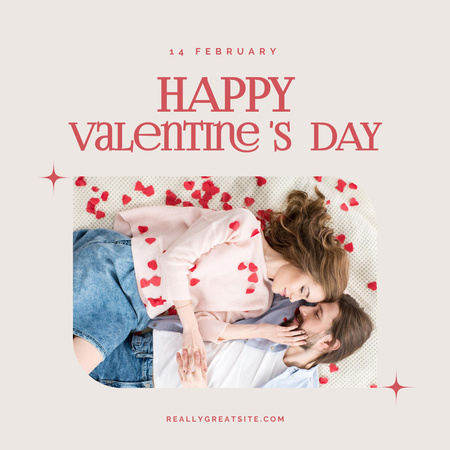 Loving Couple for Valentine's Day Instagram Design Template