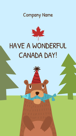 Ontwerpsjabloon van Instagram Video Story van Canada Day Celebration Announcement