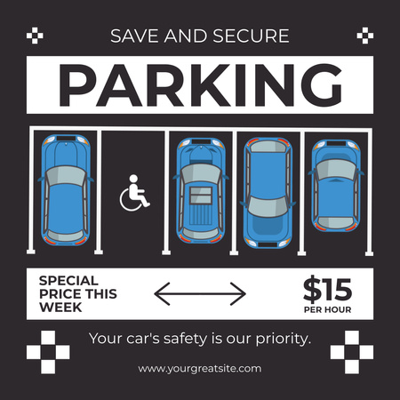 Platilla de diseño Special Price for Parking This Week Instagram AD