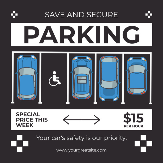 Designvorlage Special Price for Parking This Week für Instagram AD