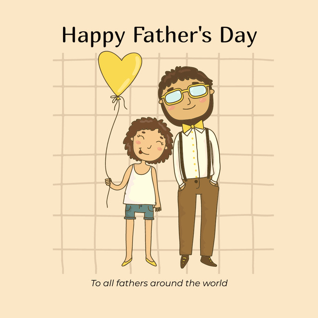 Plantilla de diseño de Sending Warmest Congrats On Father's Day Instagram 