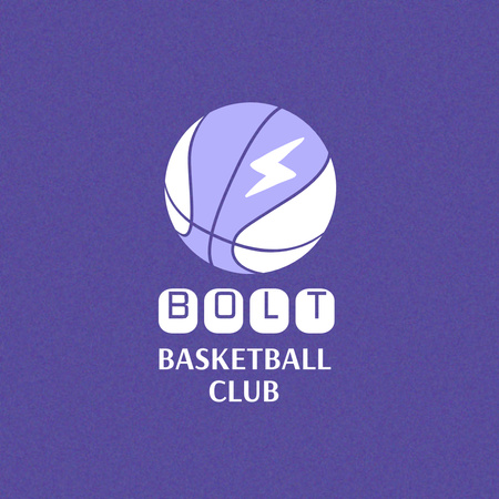 Basketball Sport Club Emblem Logo Tasarım Şablonu