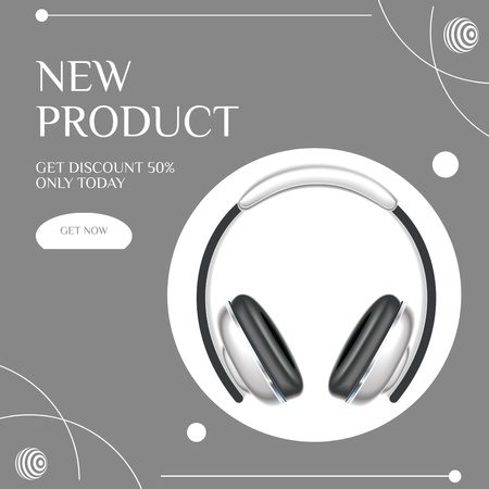 Offers Discounts on Wireless Headphones Only Today Instagramデザインテンプレート
