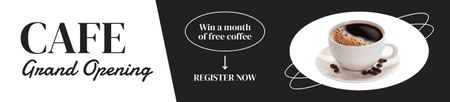 Platilla de diseño Bold Coffee Drink Due Cafe Grand Opening Ebay Store Billboard
