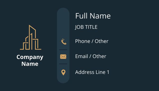 Contemporary Firm Branding For Employee Profile Data Business Card US tervezősablon