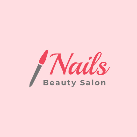 Expert Nail Salon Services Offer Logo 1080x1080px Tasarım Şablonu