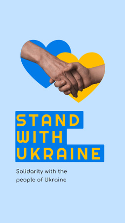 Stand With Ukraine Instagram Story Modelo de Design
