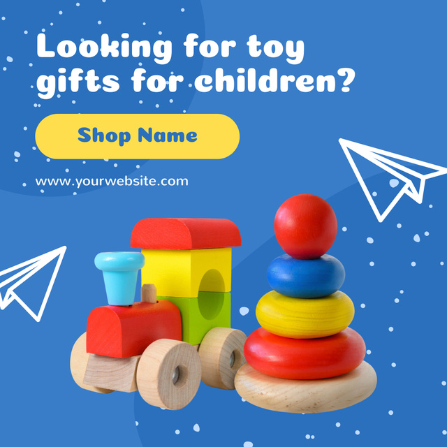 Designvorlage Offer of Toys as Gift from Children's Store für Instagram