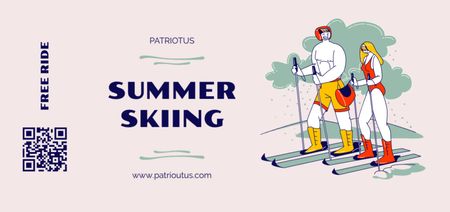 Summer Skiing Offer Coupon Din Large Design Template