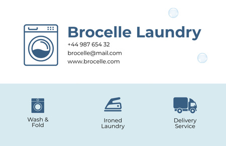 Platilla de diseño Laundry Service Offer Business Card 85x55mm