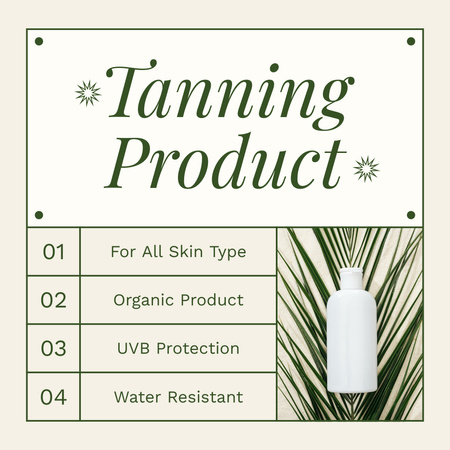 Platilla de diseño List of Benefits of Tanning Cosmetics Instagram