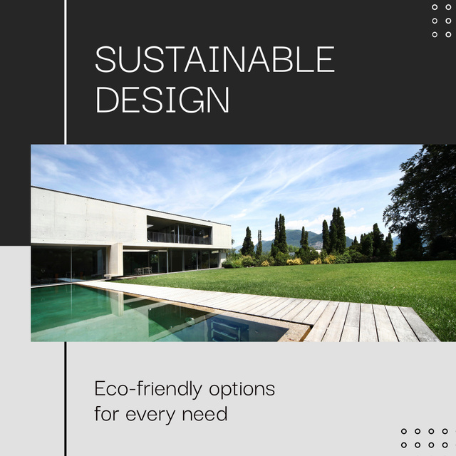 Template di design Sustainable Architecture With Eco-friendly Options And Discount Animated Post