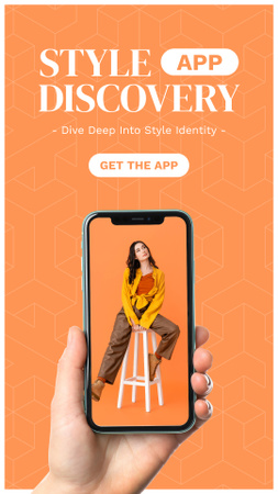 Platilla de diseño Discover Your Fashion Style with Mobile App Instagram Story