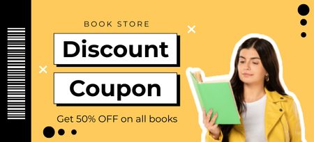 Best Books At Reduced Rates Offer Coupon 3.75x8.25in Design Template