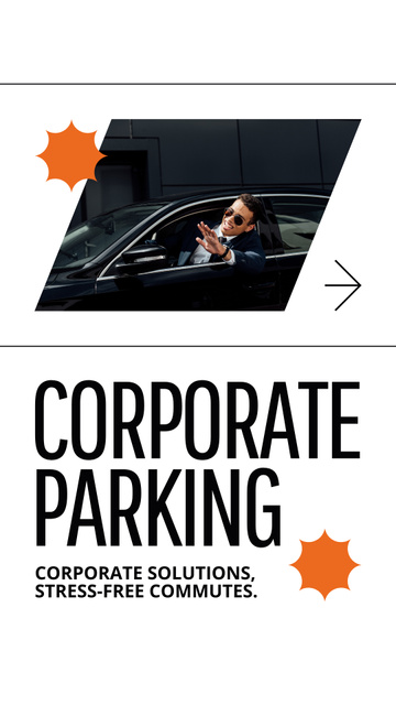Designvorlage Convenient Corporate Parking Services für Instagram Story