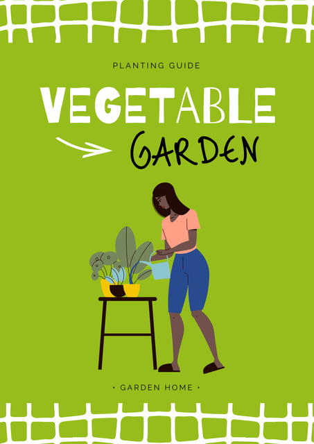 Vegetables Planting Guide Ad Poster Modelo de Design