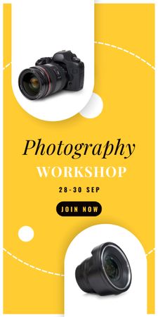 Photography Workshop Announcement Graphic tervezősablon