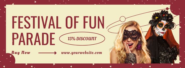 Designvorlage Fabulous Festival Of Fun With Admission At Discounted Rates für Facebook cover