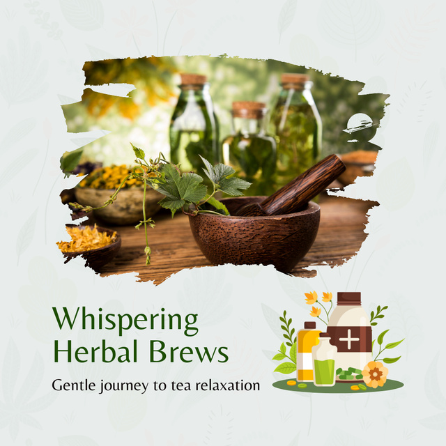 Template di design Herbal Decoctions For Relaxation Offer Animated Post