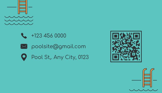 Best Pool Installation Services Business Card USデザインテンプレート