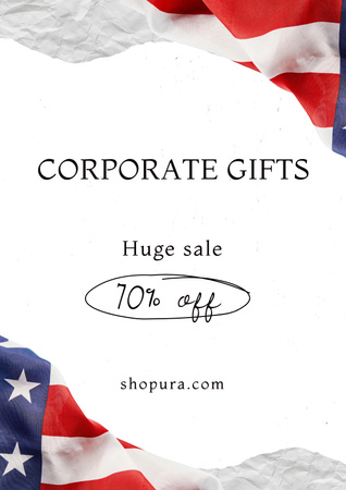 Template di design USA Independence Day Sale Announcement Poster