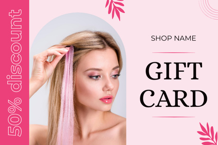Знижка на модні зачіски в салоні краси Gift Certificate – шаблон для дизайну