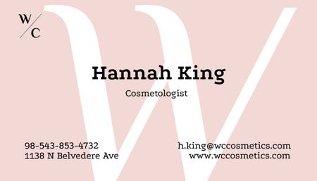 Cosmetologist Service Offer Business Card US tervezősablon