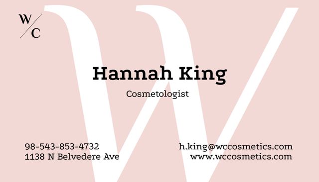 Cosmetologist Service Offer Business Card USデザインテンプレート