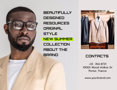 Fashion Ad with Man in Light Stylish Outfit