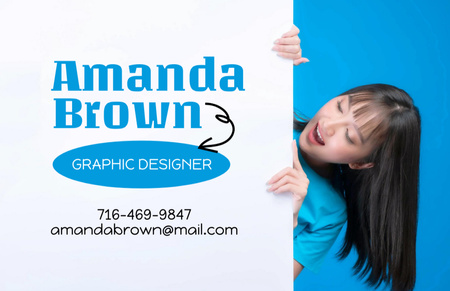 Platilla de diseño Graphic Designer Service Offer Business Card 85x55mm