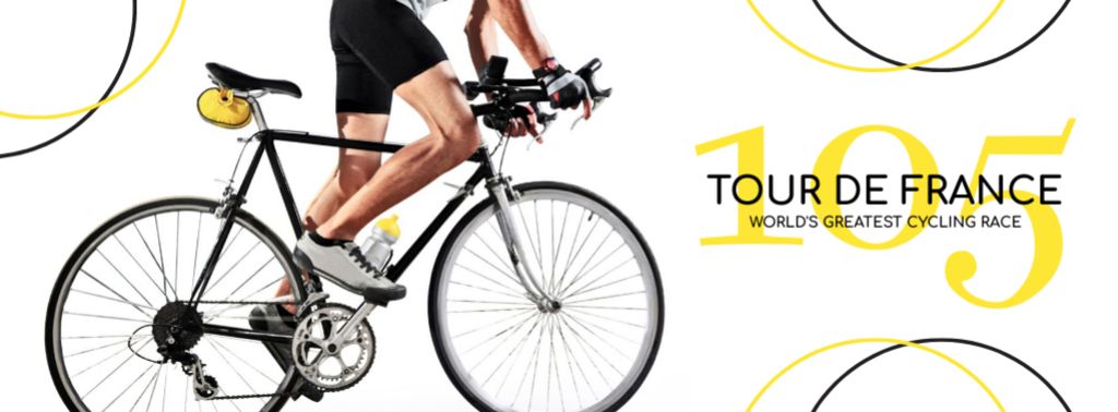 Tour de France Annoucement Facebook cover Modelo de Design