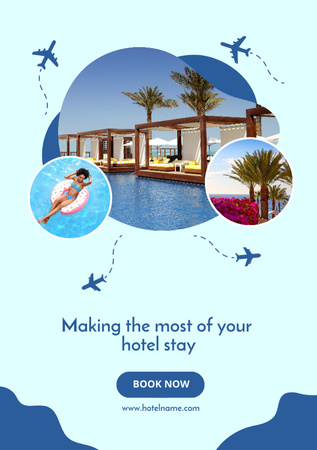 Luxury Hotel Ad Flyer A5 Design Template