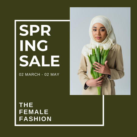 Ramadan Sale Ad of Female Fashion Instagram Design Template