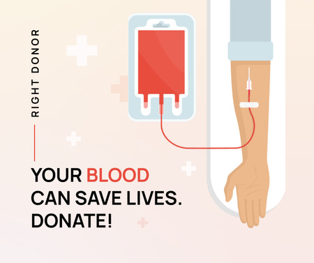 Blood Donation during War in Ukraine Facebook Design Template