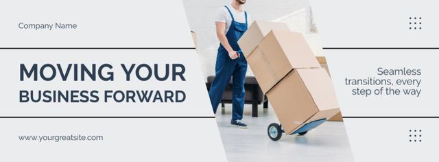 Moving Services Offer for Business Facebook coverデザインテンプレート