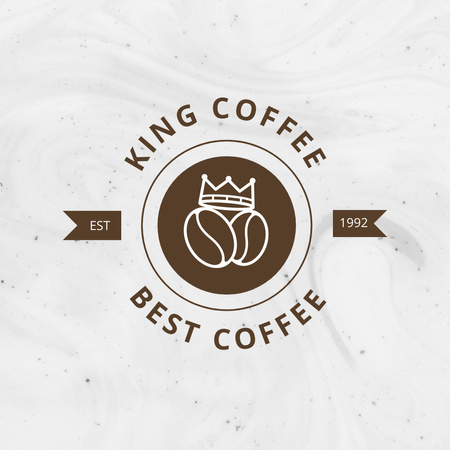Best Fresh Coffee We Serve Logo 1080x1080pxデザインテンプレート