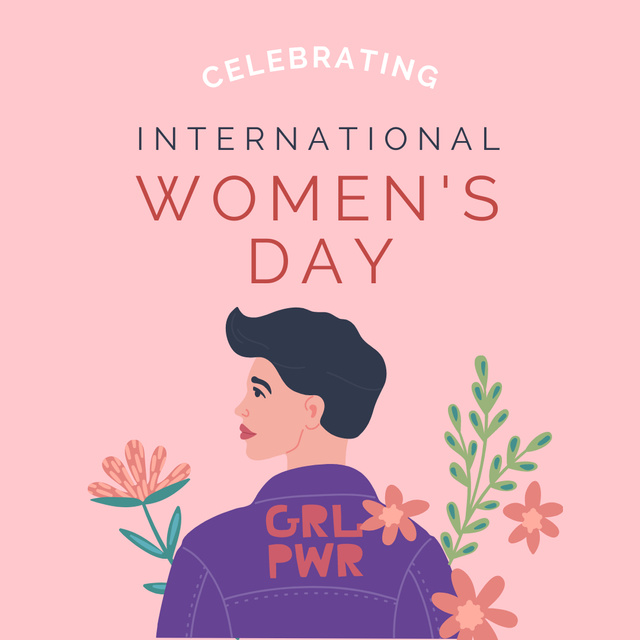 Platilla de diseño Woman celebrating International Women's Day Instagram