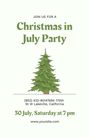 July Jingle Jam with Christmas Tree Flyer 5.5x8.5in tervezősablon
