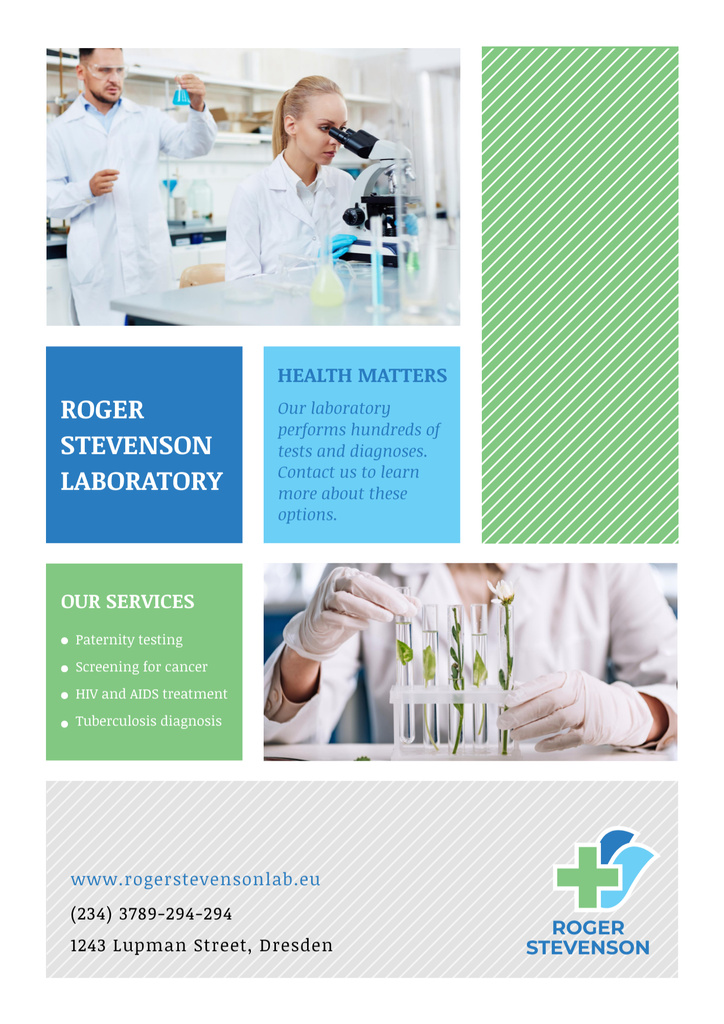 Professional Laboratory Services Offer Poster B2 Design Template