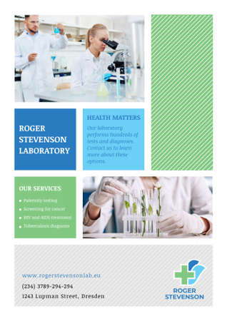 Laboratory services advertisement Poster B2 Design Template