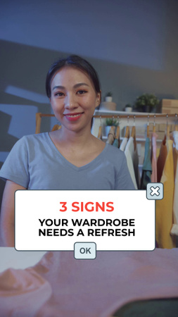 Tips On Wardrobe Refreshment With Examples Instagram Video Story Design Template