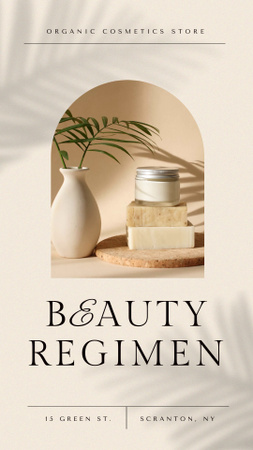 Beauty Ad with Cosmetic Cream Instagram Video Story Πρότυπο σχεδίασης