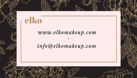 Designvorlage Angebot von Öko-Kosmetik auf Blumen für Business Card US