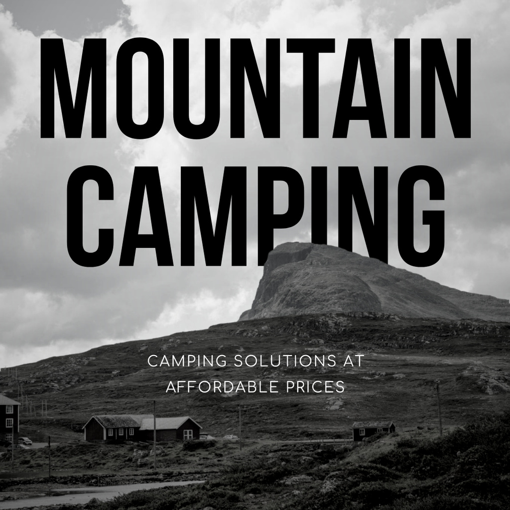 Affordable Price For Mountain Camping Activity Instagram Πρότυπο σχεδίασης